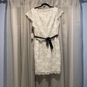 NWT CK b/w lace dress